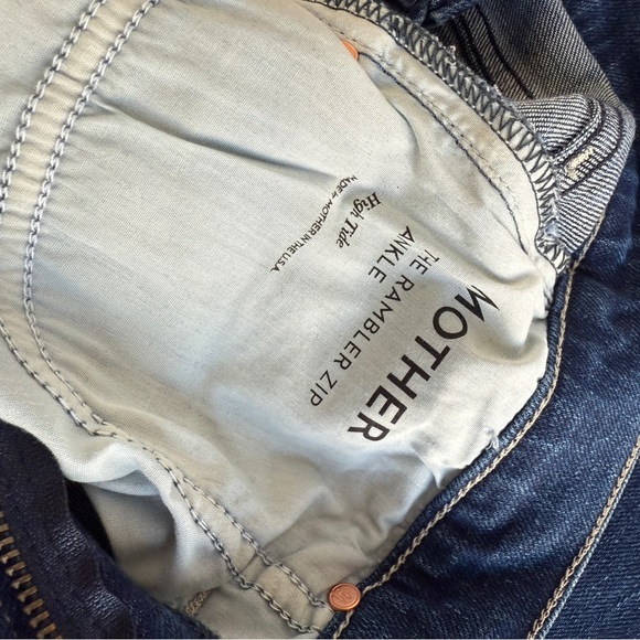 MOTHER The Rambler Zip Ankle Straight Leg Jean in High Tide size 24 - Picture 8 of 10